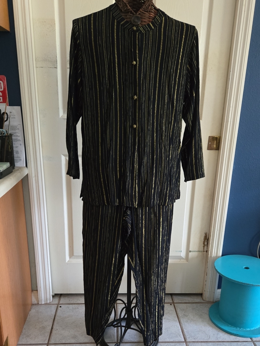 Carole Little Black and White Petite Labeled 2 Pc. Set
